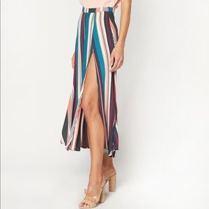 FLYNN SKYE SLIT MIDI SKIRT